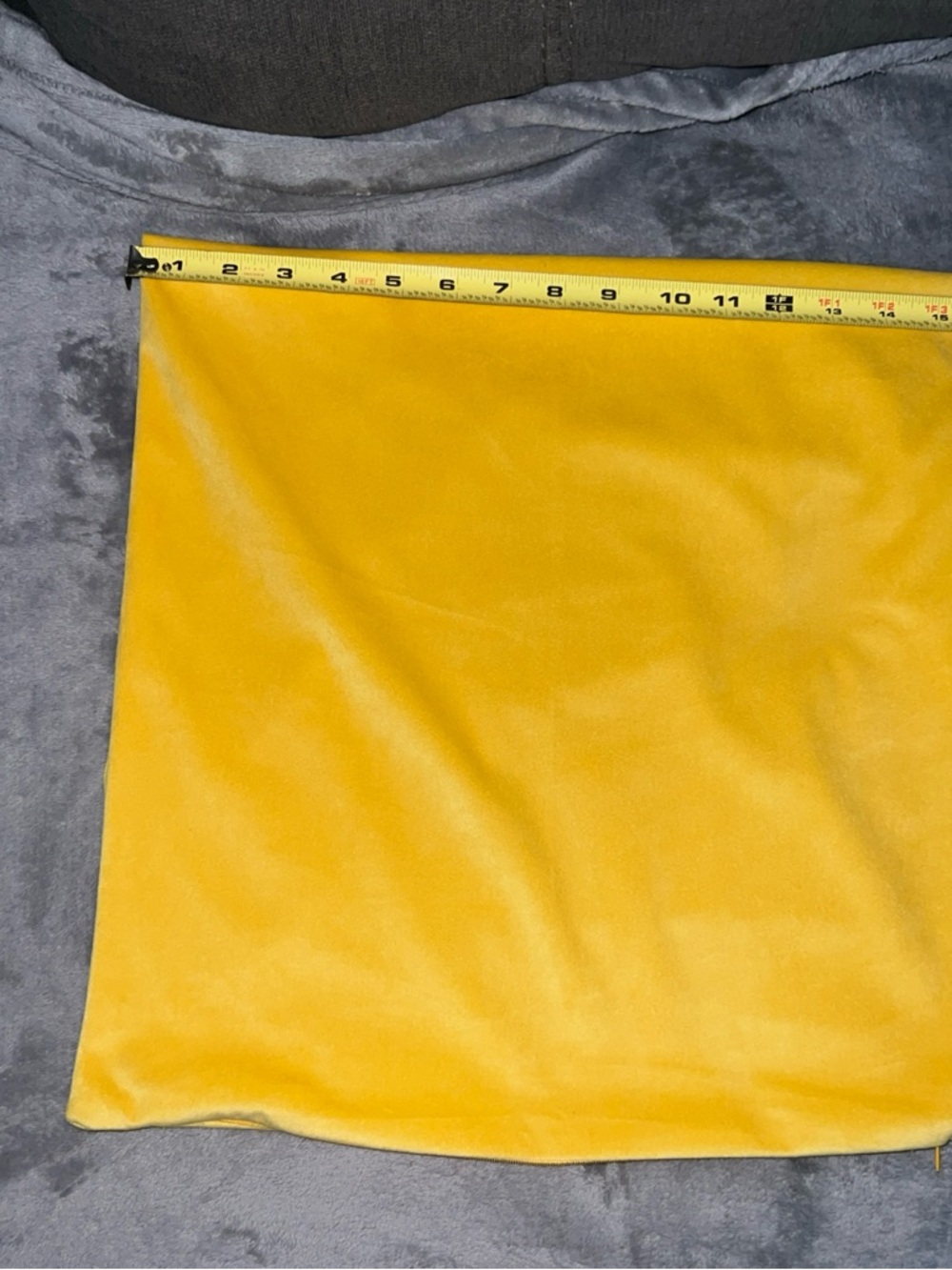 Bright Yellow Velvet Pillow Covers only(no pillow)miulee (2) hidden zipper